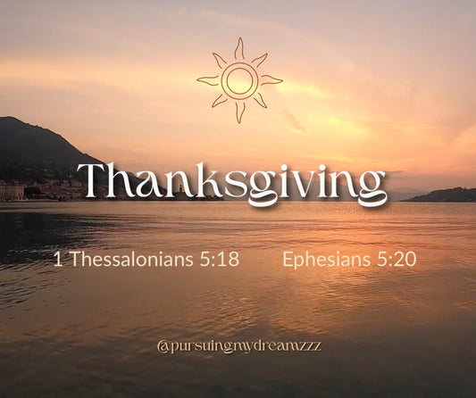 Thanksgiving | Pursuing My Dreamzzz
